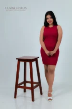 Classy Charm Tight Dress Maroon - Image 4