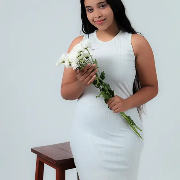 Classy Charm Tight Dress White
