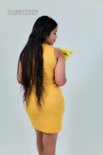Classy Charm Tight Dress Yellow - Image 5