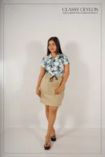 Comfort Fit Mini Skirt - Beige
