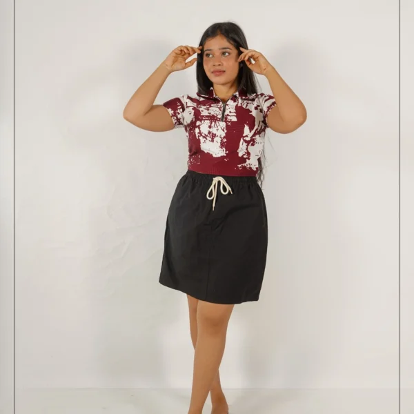 Comfort Fit Mini Skirt - Black