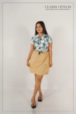 Comfort Fit Mini Skirt - Cream