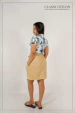 Comfort Fit Mini Skirt - Cream - Image 2