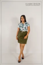 Comfort Fit Mini Skirt - Green - Image 2