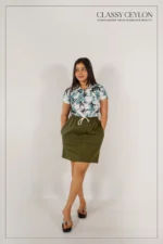 Comfort Fit Mini Skirt - Green