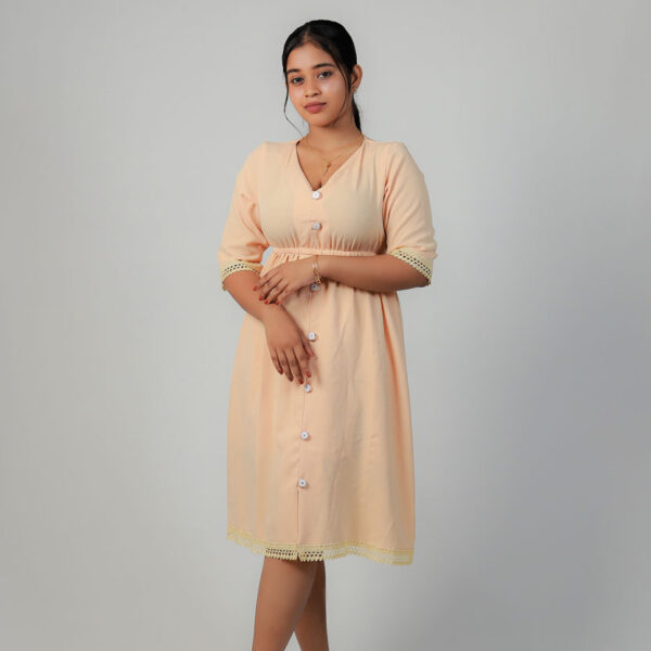 Peach Blossom Midi Dress