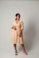 Peach Blossom Midi Dress - Image 4