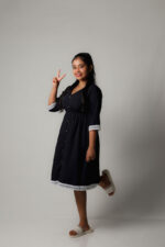 Elegant Noir Midi Dress - Image 2