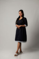 Elegant Noir Midi Dress