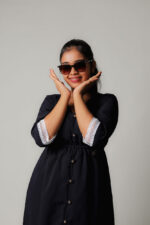 Elegant Noir Midi Dress - Image 3