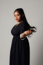 Elegant Noir Midi Dress - Image 4