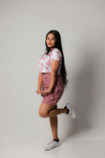 Mini Skirt Pink and Pink Top - Image 4
