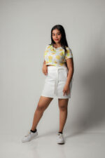 Mini Skirt White and Yellow Top - Image 2