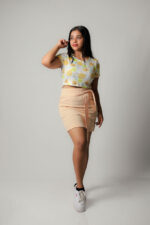 Mini Skirt Yellow and Yellow Top