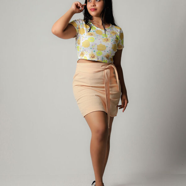 Mini Skirt Yellow and Yellow Top