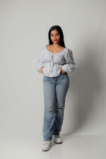 Cotton Front Tie up Top-Green