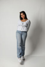 Cotton Front Tie up Top-Green - Image 5