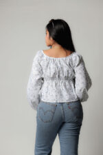 Cotton Front Tie up Top-Green - Image 2