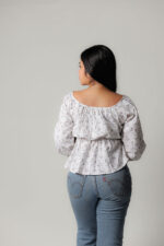 Cotton Front Tie up Top-Brown - Image 3