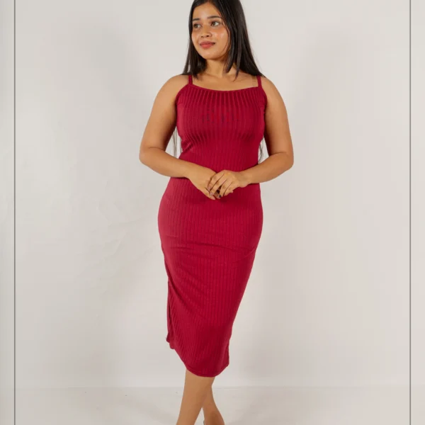 Ribbed Muse Midi Dress