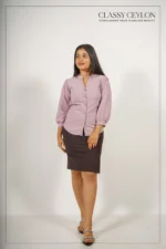 Serene Office Charm Top – Dusty Lavender