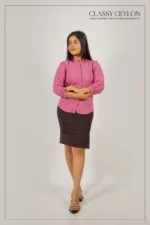 Serene Office Charm Top – Rose Pink